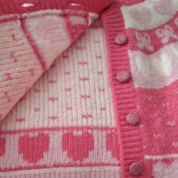 LoveShackFancy Dimples Pink Cardigan - Picture 5 of 13